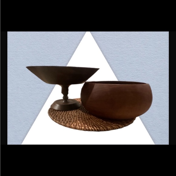 Wood bowl set for kitchen boho aesthetic - Picture 2 of 3